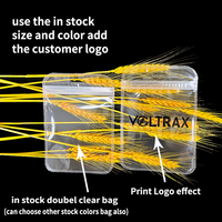 Sacs en plastique transparent givré avec logo imprimé personnalisé, sacs à fermeture éclair pour accessoires cadeaux