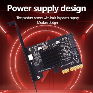 TISHRIC PCI-E <span class=keywords><strong>SATA</strong></span> 4/8/16X to Type-C 어댑터 카드 USB3.2 Gen2 20gbps 최고 속도 컨트롤러 카드 AMS3242 PC 윈도우/리눅스 용 칩 - Product Image 4