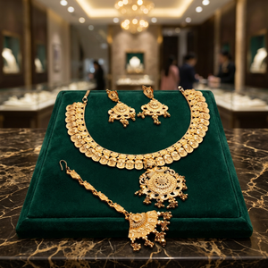 ชุดสร้อยคอทองชุบ 14K 18K 24K ขายส่ง, ชุดเครื่องประดับลายดอกไม้, เครื่องประดับแฟชั่น, เครื่องประดับทองเหลืองชุบทอง - Product Image 2