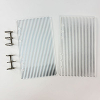 Reliure Acrylique 6 Trous à Couverture Rigide Transparente et Rechargeable pour Agenda Personnel, Dernier Modèle, Taille Personnelle Personnelle