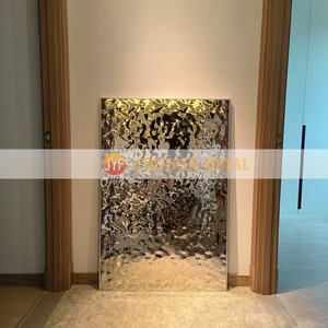 HH286 yüksek kalite orta gümüş su dalgalanma HHeavy damgalı paslanmaz çelik levha için HHotel projesi - Product Image 3