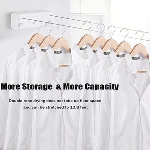 Stendibiancheria Retrattile da Interno con Doppia Corda Regolabile in Acciaio Inossidabile, 4,2 Metri - Product Image 6