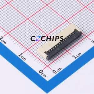 FPC-1.0FX-13PWCR-H20 FFC/FPC Connector SMD,P=1mm,Horizontal Mount Connector Flip Cover Type Bottom Contact 13P 1mm - Product Image 1