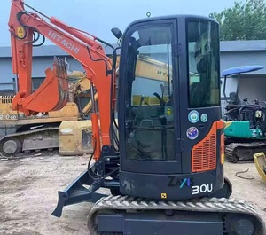 รถขุดขนาดเล็กยี่ห้อฮิตาชิจากญี่ปุ่น รุ่น 30U 50U ZX55 ขนาด 3 ตัน 5 ตัน 5.5 ตัน ประหยัดน้ำมัน พร้อมหัวเจาะ/หัวคีบ มาตรฐาน EPA สำหรับงานเกษตร - Product Image 1