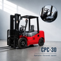 Chariot élévateur diesel 3 tonnes en promotion pour la manutention de palettes, l'approvisionnement d'entrepôt et le déplacement de matériaux de construction