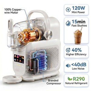 เครื่องทำไอศกรีม 1.5 ลิตร เครื่องทำแกรนิต้า เครื่องทำเครื่องดื่มแช่แข็ง 7 in 1 เครื่องทำน้ำแข็งปั่นอัตโนมัติ สำหรับใช้ในบ้านและธุรกิจ - Product Image 4