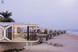 Capsula spaziale casa 1 camera da letto casa Mobile costruzione sostenibile edifici da giardino prefabbricati casa vacanza <span class=keywords><strong>Hotel</strong></span> - Product Image 3