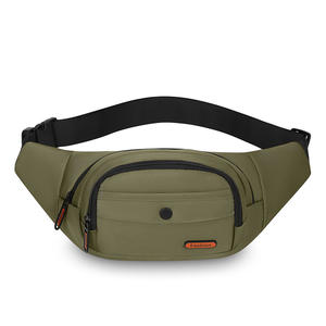 Sac de poitrine pour homme tendance en tissu Oxford résistant à l'eau, sac banane bandoulière pour usage quotidien et sports de plein air – Gris, Noir, Vert Militaire - Product Image 3