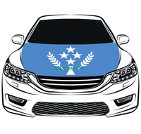 Penutup Kap Mobil Bendera Jamaika Pelindung Kap Mesin yang Dipersonalisasi Bahan Poliester Elastis Tahan Panas Awet Cocok untuk Semua Tipe Mobil