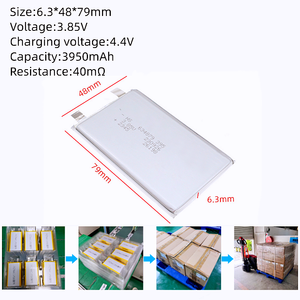 UN38.3 EU CE Polymer Lithium Ion di động pin 634879 3.85V sạc 4.4V 3950mAh Li-ion pin cho máy tính xách tay máy tính xách tay - Product Image 3