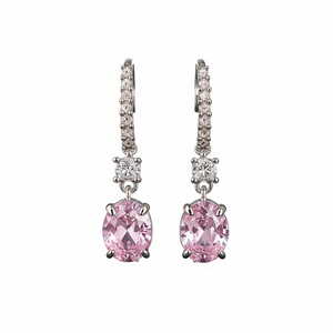 Boucles d'oreilles pendantes E1438 en diamant jaune, serti griffe goutte d'eau, bijoux classiques en cristal pour femme - Product Image 1