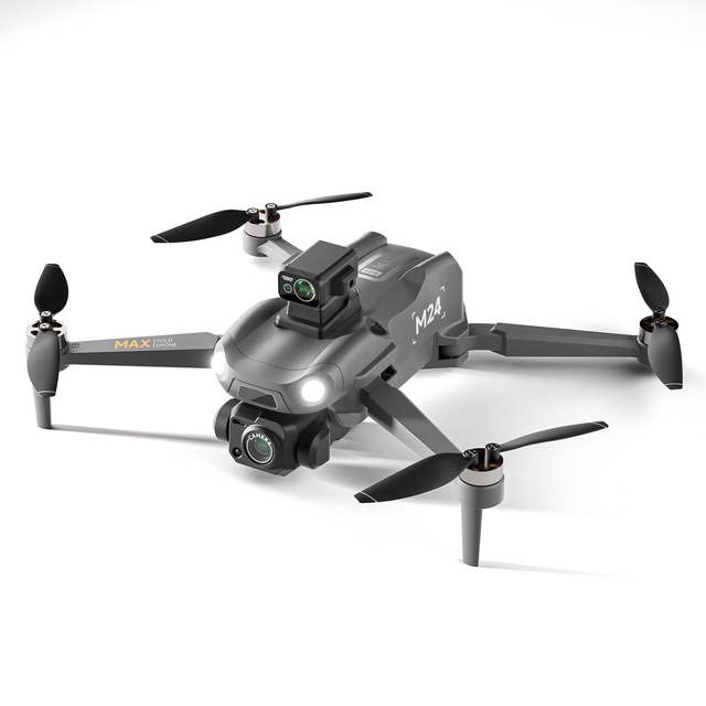 M24 GPS Drone with 8K Camera Auto Return Home FPV Screen Remote Foldable Brushless Quadcopter for Adults Beginner