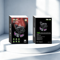 Écouteurs de jeu intra-auriculaires sans fil X15 avec faible latence et affichage LED pour les gamers