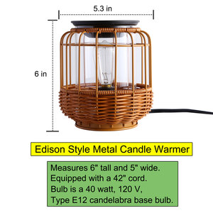 Rattan <strong>Wax</strong> burner Electric Lamp Luxury <strong>Wax</strong> <strong>Melt</strong> Burners <strong>Uk</strong> Plug <strong>Wax</strong> <strong>Melt</strong> burner Scented Candle Home Decor Accessories air Purify - Product Image 5