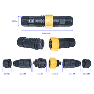 Đầu Nối Chống Nước Ip67 5pin M25 Cáp Đực/Cái 4pin Cáp Nguồn 12V 6a Đầu Nối M8 Tròn Chống Nước 6M - Product Image 3