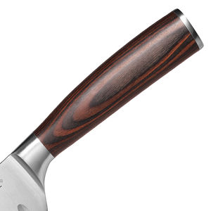 KEEMAKE 7インチドイツステンレス鋼キッチンナイフSantokuナイフPakkaウッドハンドル付き - Product Image 4