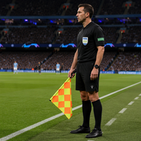 Drapeau de match de football en tissu avec impression numérique, polyester à séchage rapide pour les gestes d'arbitre de football