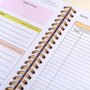 Inspirador A5 tamaños PP cuaderno encuadernado en espiral diario rastreador de hábitos y organizador diario citas motivacionales diario rastreador de objetivos - Product Image 5