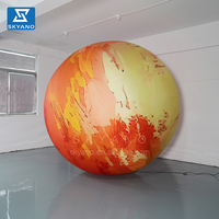 Ballon gonflable de publicité de planète de couleur d'art Ballon commercial Logo imprimé par logo et modèle faits sur commande Ballons menés imprimés par logo