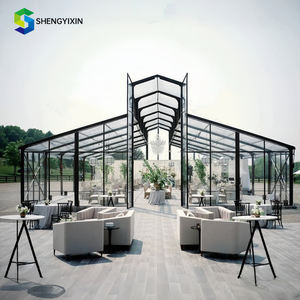 هيكل إطار شفاف كبير لمكان الكنيسة 30x50 خيمة شفافة الأتريوم الزجاج خيام للبيع - Product Image 6