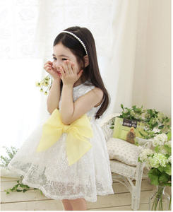 Vêtements pour enfants en gros, robe de princesse pour filles, robe de fête en dentelle sans manches avec nœud, provenant d'un fabricant chinois - Product Image 3