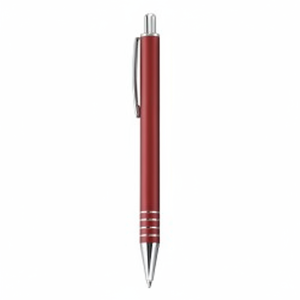 Penna a Sfera AXOR Rossa in Alluminio, Larghezza di Scrittura 1.0mm, Penna Promozionale Sportiva in Plastica con Corpo in Gomma - Product Image 1