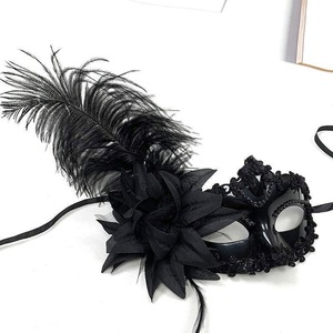 Masques pour les yeux et masques faciaux avec fleur en plumes pour mariage, anniversaire, Halloween, Noël, Nouvel An, bal <span class=keywords><strong>de</strong></span> promo, mascarade, fête, cadeau - Product Image 5