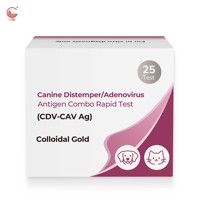 Test rapide combiné antigénique pour le dépistage des infections respiratoires chez le chien : Distémphose canine, Adénovirus (CDV), Coronavirus canin (CAV) et Toux de chenil