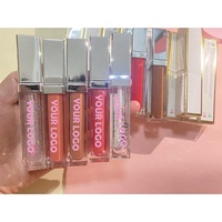 Gloss à Lèvres Maquillage de Qualité Supérieure avec Lumière LED et Tube Miroir, Étiquette Privée, Hautement Pigmenté, Mat ou Brillant, Végan