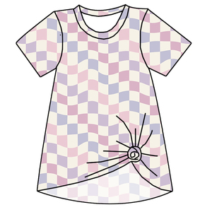 Nouvelle robe de nuit en tissu extensible en bambou à imprimé personnalisé à manches courtes pour adultes MooMoo - Product Image 2