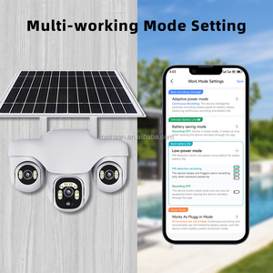 Neue 6MP WLAN 4G <span class=keywords><strong>3</strong></span>-Linsen Solarbetriebene Kabellose PTZ-Kamera V380 Pro Outdoor-Sicherheits-WLAN 4G SIM-Karten Solar-CCTV-Kamera - Product Image 6