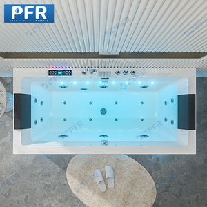 עיצוב מודרני אקרילי ג 'קוזי עיסוי ג' קוזי 1.8 מ 'אמבט השרייה עם ניקוז overflow חדר אמבטיה פרטי - Product Image 1