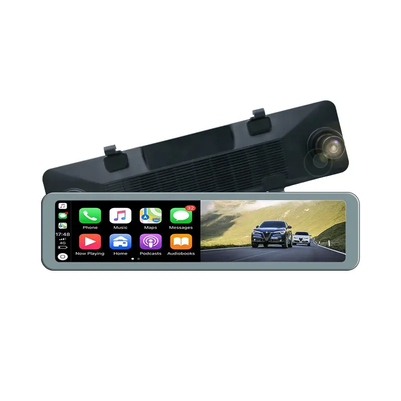 Newest 11.26 Inch Front 4K Rear 1080P 5G Carplay Android Auto Rearview Mirror Camera Multimedia Car DVD Player