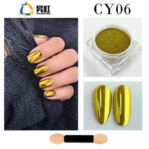 ผงโครเมียมเมทัลลิกสีทอง SH สำหรับตกแต่งเล็บ พรีเมียม 0.3 กรัม/กระปุก พร้อมเอฟเฟกต์กระจกเงาสุดเก๋ <span class=keywords><strong>CY</strong></span> - Product Image 5