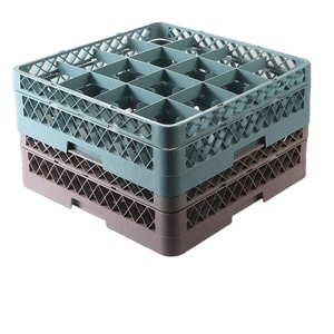 Cesta para lavavajillas <span class=keywords><strong>de</strong></span> cocina comercial con 25 compartimentos, bandeja <span class=keywords><strong>de</strong></span> plástico para lavavajillas, estante completo para copas <span class=keywords><strong>de</strong></span> vino tinto - Product Image 2