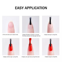 Kit de Vernis Gel UV pour Ongles OEM et ODM, 54 Couleurs, Rouge, pour Vente en Gros