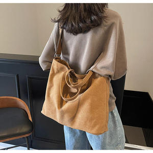 Customizable women's casual canvas handbag, <b>large</b> capacity shoulder <b>bag</b>, fashionable shopping <b>bag</b> - Product Image 4