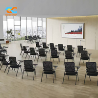 Ensemble de sièges de conférence multifonctionnels de qualité commerciale pour fournisseur mondial, avec table rabattable, pour lycées et universités, moderne, noir