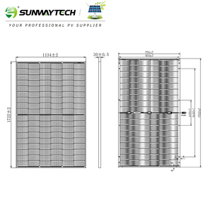 Proveedores de paneles solares Sunway tipo n 425W 430W 435W 440W panel solar bifacial negro <span class=keywords><strong>440wp</strong></span> - Product Image 2