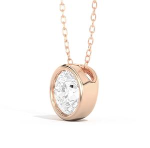 Collier pendentif solitaire à monture en or blanc, jaune ou rose massif 14 carats, avec diamant de laboratoire de 1,50 ct pour femmes, vente chaude - Product Image 3