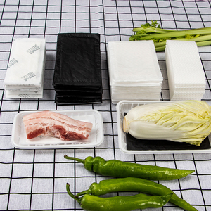 Hot Bán Gói Trái Cây Rau Miếng Thấm Thực Phẩm Lớp Cellulose Thấm Eco Soaker <span class=keywords><strong>Pads</strong></span> - Product Image 4