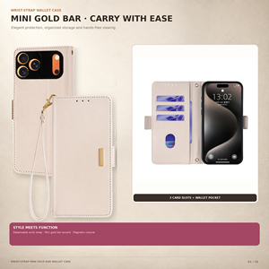 Funda cruzada para teléfono con correa de muñeca, correa de hombro desmontable, hebilla dorada <span class=keywords><strong>y</strong></span> tapa abatible para <span class=keywords><strong>iPhone</strong></span> 18 17 16 15 <span class=keywords><strong>14</strong></span> <span class=keywords><strong>13</strong></span> <span class=keywords><strong>Pro</strong></span> <span class=keywords><strong>Max</strong></span> - Product Image 1