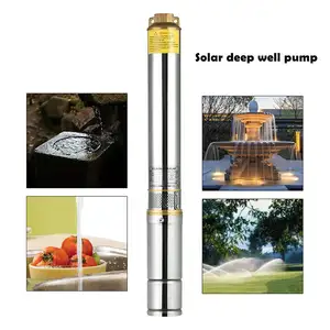 200W 3Inch Ac/dc Stainless Steel Deep Well Solar Borehole Submersible Water Pump For Agriculture