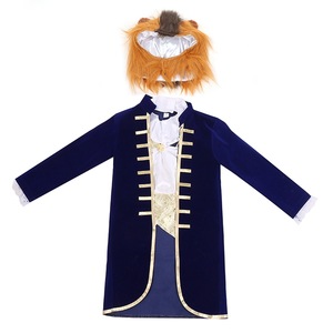 Film bellezza la bestia Costume Cosplay per ragazzi ragazze il principe bestia vestiti Cosplay fantasia Halloween Cos tute + copricapo cravatta - Product Image 6