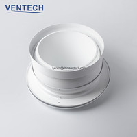 Difusores de Aire Redondos Ajustables de Aluminio para Ventilación de Techo, Sistema HVAC