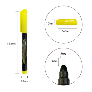 Stylo à encre invisible pour enfants avec <span class=keywords><strong>lampe</strong></span> UV LED, pointe de pinceau oblique/plate, marqueur non toxique pour jeux d'espionnage - Product Image 4