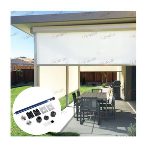 Rideaux motorisés électriques imperméables pour l'extérieur, rideaux transparents noirs pour patio, café, tubulaires, manuels, moteur, application Wifi contrôlée, simples - Product Image 5