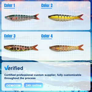 MISTER LURE Esca Articolata a 8 Sezioni 135mm 19.8g Affondamento Lento Azione Realistica Esca da Pesca in Plastica Multi-Sezione per Spigola e Luccio - Product Image 3