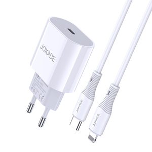 Ensemble de chargeur rapide Jokade PD20W, câble USB C 1M, prise EU pour iPhone, iPad, MacBook - Product Image 3