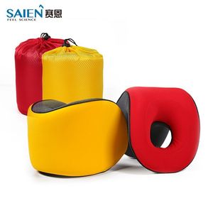 U-Shape <b>Memory</b> Foam Nap <b>Pillow</b> Medium Firmness Blue Grey For Home Office Sleep Support - Product Image 2